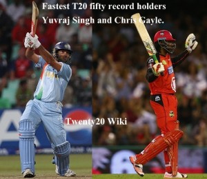 Gayle equalize Yuvraj's 12-ball fifty Twenty20 record.