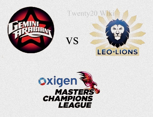 Gemini Arabians v Leo Lions Live MCL 2016 Match-4.