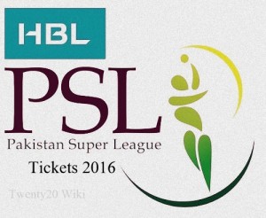 HBL Pakistan Super League 2016 Tickets sale begins.