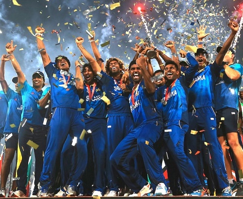 On this day in 2014, Sri Lanka won the ICC Men's T20 World Cup 2014, India  national cricket team, trophy, International Cricket Council, Sri Lanka