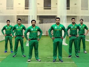 Pakistani players in new kit for 2016 wt20.