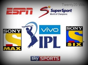 Vivo IPL 2016 Live Broadcast, TV Channels List.
