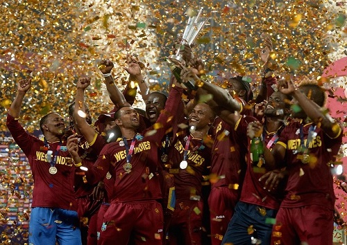 West Indies beat England to win second World T20 trophy.