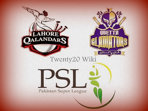 Lahore Qalandars vs Quetta Gladiators Live Stream.