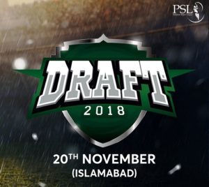 Pakistan Super League players draft for PSL 2019 schedule for Islamabad on 20 November