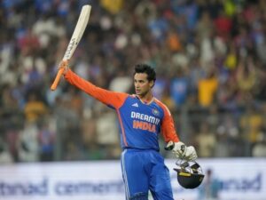 Abhishek Sharma scored hundred against England in Mumbai T20I